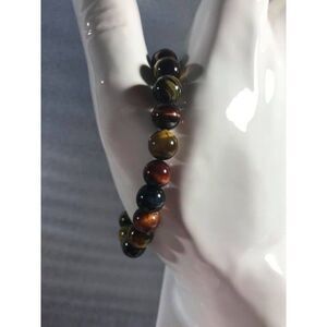 Mixed Tiger Eye Beaded Stretch Bracelet